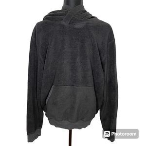 Anthony Thomas Melillo ATM Hoodie Fleece Elbow Patches Black Size XL